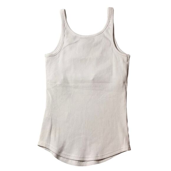 J.Crew White Ribbed Shelf Bra Tank Top XXS NWT | Stretch Layering Basic - Picture 5 of 7